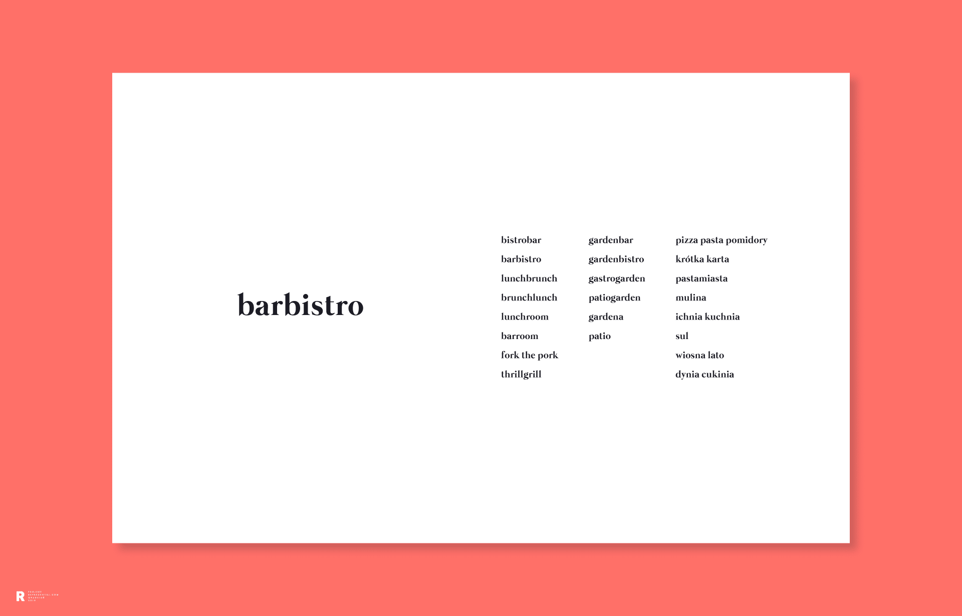 Gardenbistro – nazwa i branding